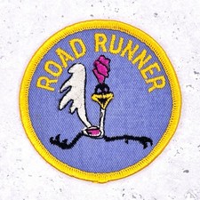 Vintage Roadrunner Patch • 70s Plymouth Looney Tunes Road Runner • Sew-On NOS 3"