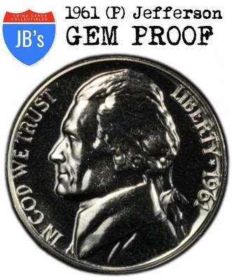 1961 (P) Jefferson Nickel 5c - GEM PROOF (PRF)