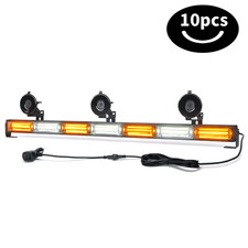 31 Led Traffic Advisor Strobe Light Bar Emergency Warning Truck Dash Amber 10pc