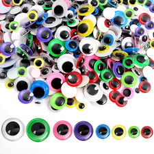 500Pcs 6Mm to 12Mm Googly Eyes Self Adhesive for Crafts Plastic Wiggle Eyes Asso