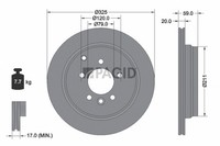 2X Pagid Bremsscheibe AußEnbelüFtet Ø325Mm FüR Land Rover Discovery IV L319 LA