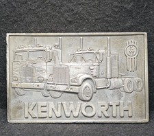 WK21162 SWEET VINTAGE 1970s  KENWORTH SEMI-TRUCK 18-WHEELER  MENS BELT BUCKLE