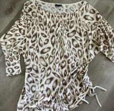 Sweater EXPRESS Lightweight Cotton Animal Granny Small Chocolate Brown Cottage 