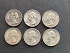 New Listing1957D 1958D 1960D 1962D 1963D 1964D Silver Washington Quarters Good Condition