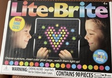 Hasbro Lite Brite Mini 90 Piece Set 85 Small Pegs New Sealed
