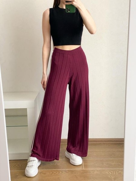 Women Alexander Wang Trousers Burgundy 36 / S / 44