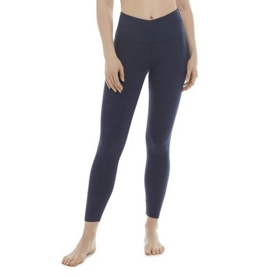 Jockey Damen Superweiche Crossover-Active Leggings, Marineblau, meliert, M