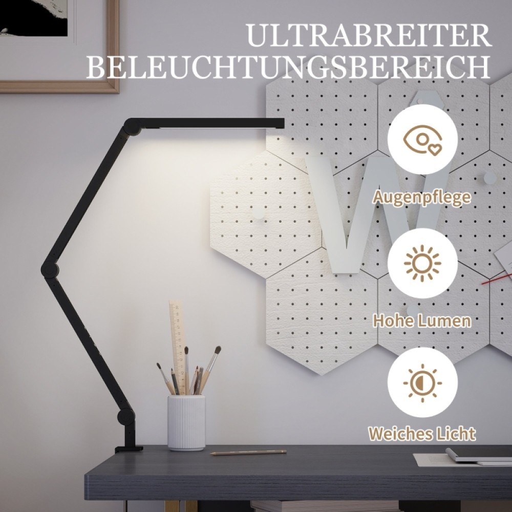 Lampe bureau LED couleur réglable idéale pour le télétravail et l'étude