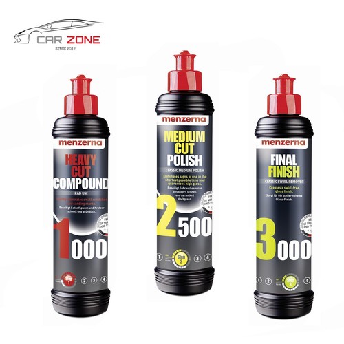 ENSEMBLE DE PÂTE À POLIR MENZERNA MCP 2500 TAMPONS DE POLISSAGE DE PEINTURE 125 mm