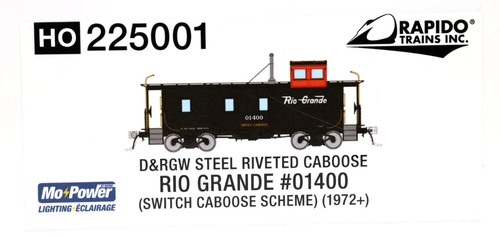 RAPIDO 225001 - D&RGW RIO GRANDE ACERO REMACHADO FURGÓN DE COLA #01400 INTERRUPTOR FURGÓN DE COLA | Zustand: New