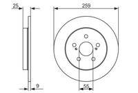 Pack De 2 - Bremsscheibe 0 986 479 721 Bosch FüR Toyota Lexus Subaru