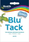 Bostik White Blu Tack Reusable Sticky Putty Adhesive Handy Pack 60g 12 Pack