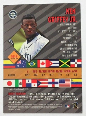ケングリフィーjr bowmans best リフレクター 1997 BOWMAN's BEST KEN GRIFFEY Jr. INTERNATIONAL REFRACTOR HOF MVP