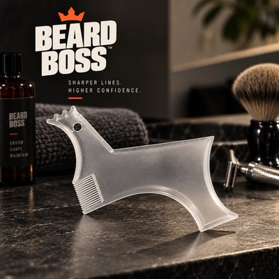 Beard Boss 8-in-1 Clear Multi Shaping Tool Beard Line & Neckline Guide