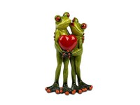 Froschpaar Mit Herz 10X16Cm Aus Kunststein