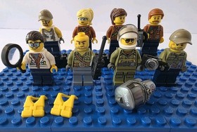 7 Volcano Explorers Lot 60124 60122 60125 City Town LEGO Minifigure Mini Figure