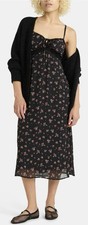 No Boundaries Women’s Floral Maxi Dress w/ Lace Trim – Black - S - NWT