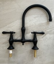 Newport Brass 9457/56 Chesterfield Bridge Kitchen Faucet - Flat Black