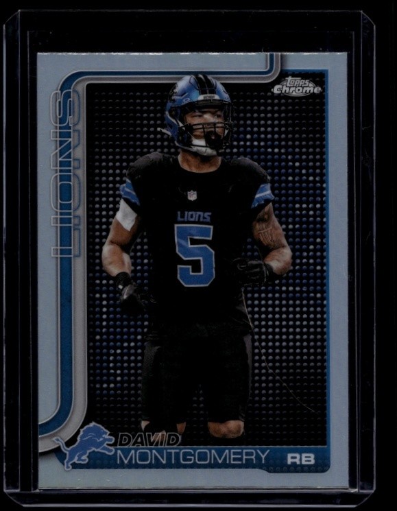 2025 Topps Chrome Football David Montgomery #103 Lightboard Logo Variation