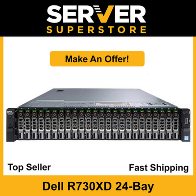 Dell PowerEdge R730XD Server 2x E5-2695 V4 36 Cores H730P 256GB RAM 4x RJ45