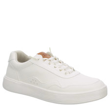 HEYDUDE MENS HUDSON CLASSIC SUPER LIGHTWEIGHT ALL WHITE SNEAKER