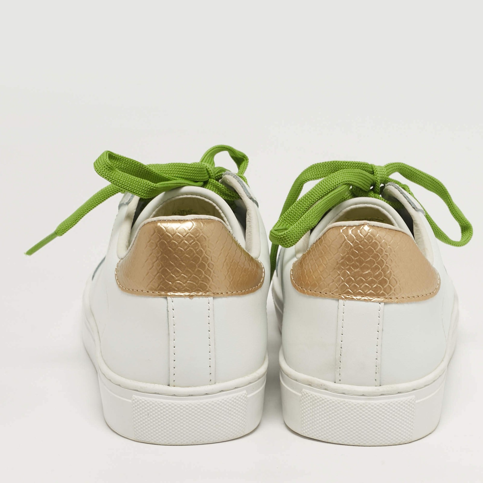 Roberto Cavalli Size 40 WhiteGold Python Embossed… - image 5