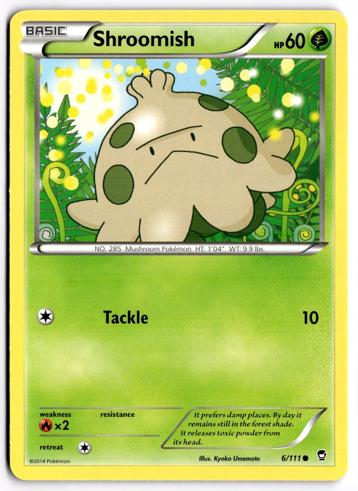 Pokemon TCG Shroomish 6/111 XY - Furious Fists Common LP