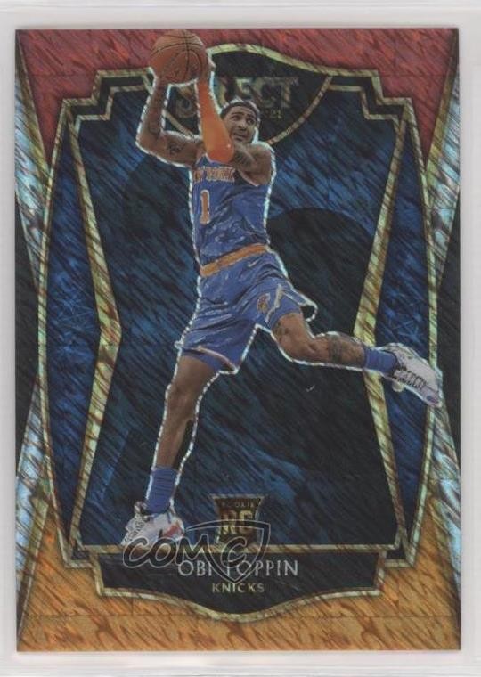 2020 Panini Select Premier Level Red White Orange Shimmer Prizm Obi Toppin 0y9e