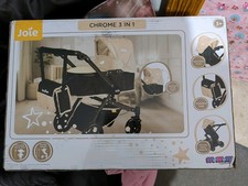 Joie Junior Chrome 3-in-1 Dolls Baby Pram Girls' Pretend Play Pushchair
