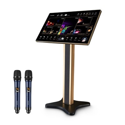 InAndOn 4-in-1 Home Karaoke System 21.5'' Touchscreen + UHF Mics + Mixer