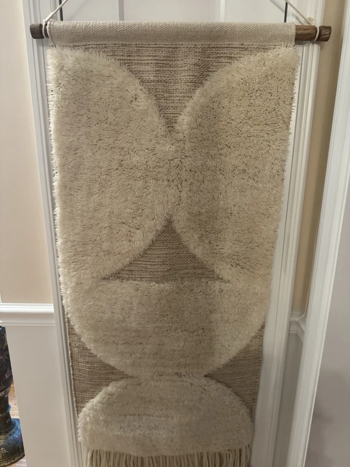 Macramé grande colgante de pared tejido a mano tapiz bohemio boho chic arte decoración del hogar Foto 2 de 4