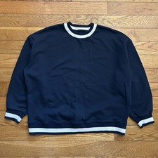 Lululemon Perfectly Oversized Ringer Crew French Terry Pullover Sweatshirt M