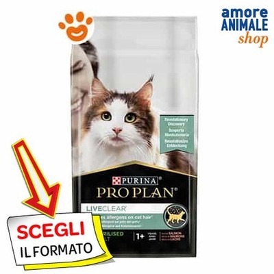 Purina Pro Plan Cat Live Clear Adult Sterilisiert Mit Lachs Katzen 1,4 Kg