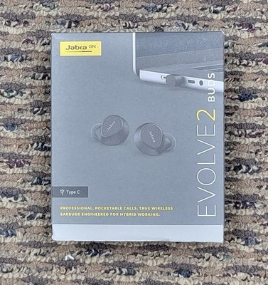Jabra Evolve2 Buds TYPE C MS True Wireless Earbuds Black NEW SEALED