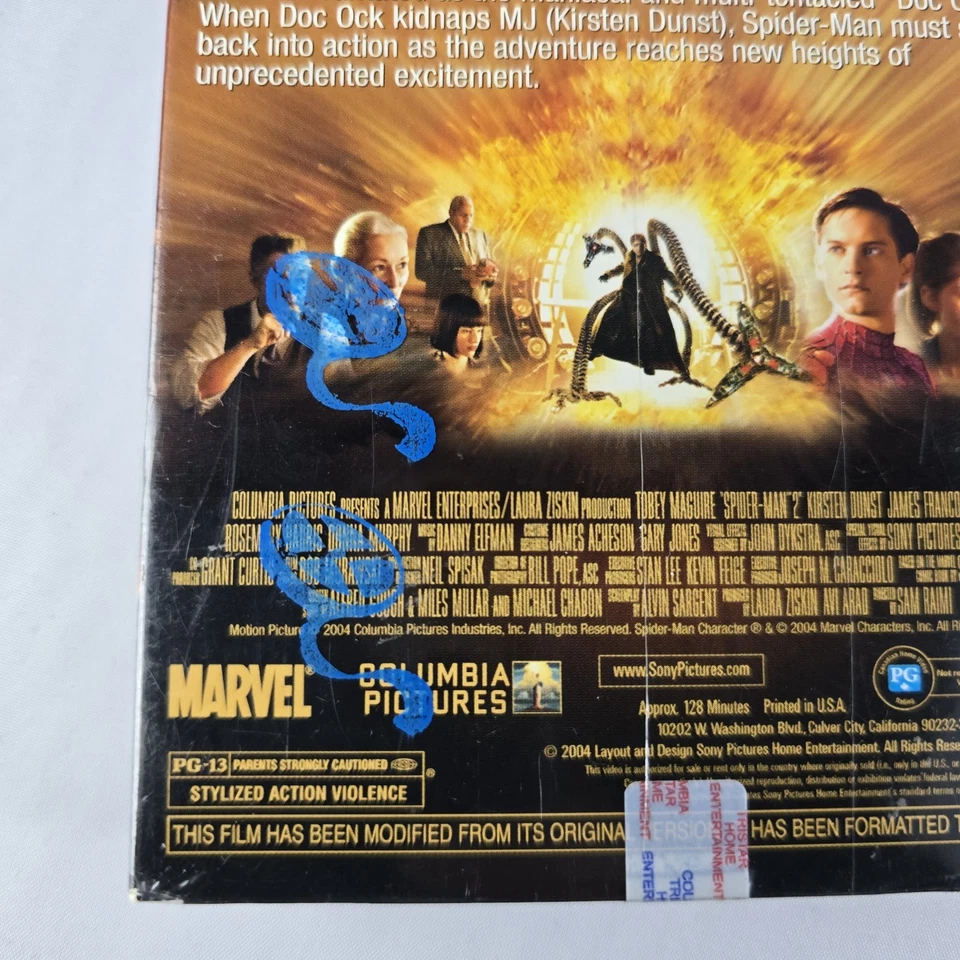 Spider-Man 2 VHS NEW SEALED 1st Release Columbia TriStar Seal & Watermark - Image 3 of 4
