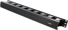 Horizontal Cable Management Duct 1RU Front Black 19 Inch Rack Mount