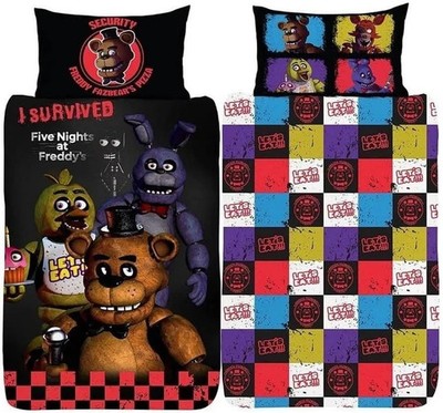 FNAF FIVE NIGHTS AT FREDDY'S Einzelner Bettbezug | Freddy Fazbear's Pizza Design