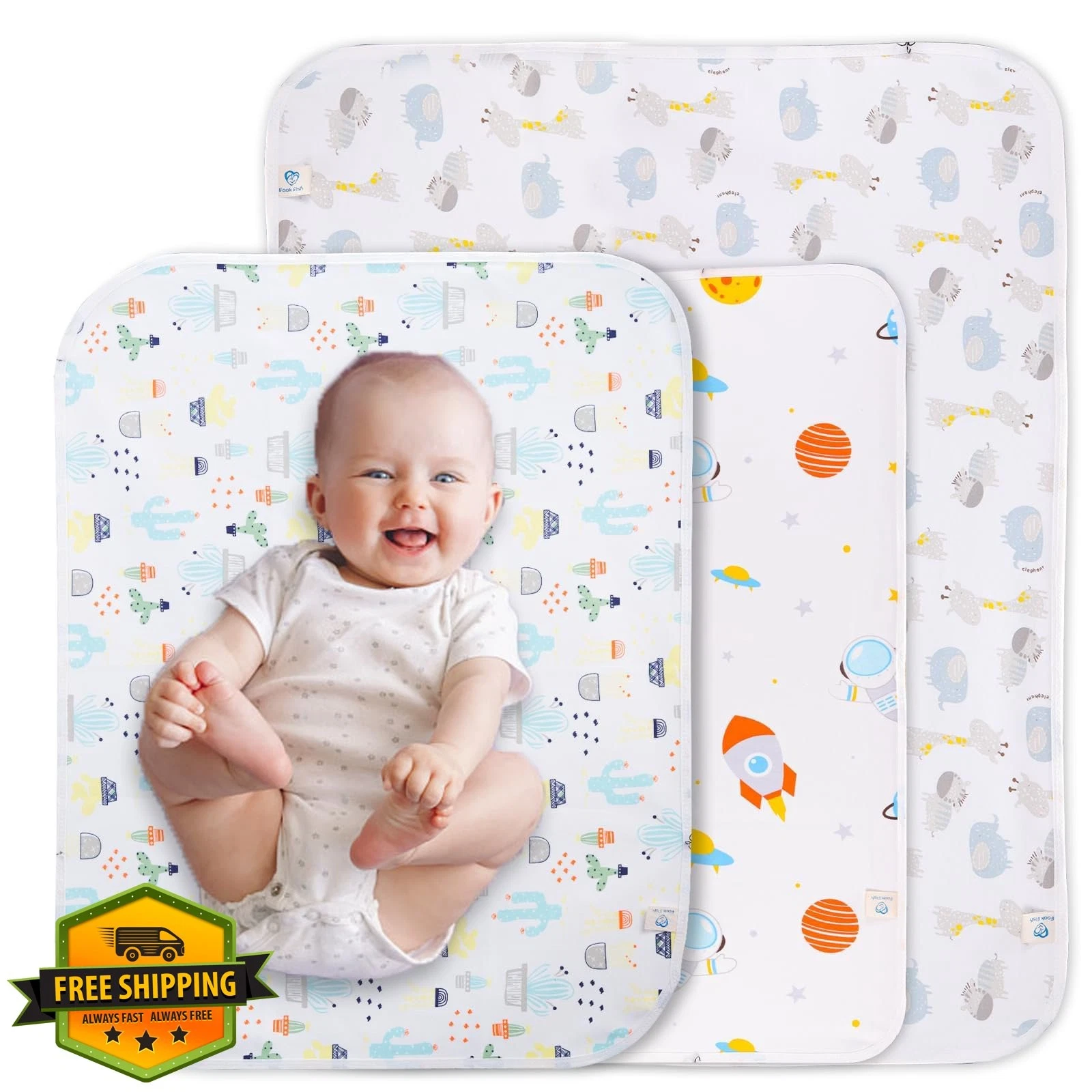 Asung Baby Changing Pad 3pk Medium Large Waterproof