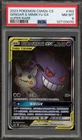 Pokemon Gengar & Mimikyu GX csm2b C CHINESE Super Rare Full Alt Art #163 PSA 8