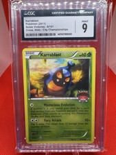 Karrablast Championship 008/101 -Cross Holo Noble Victories CGC MINT 9 Pokemon