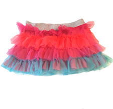 Size 4-5 Girls Rainbow Layered Tutu Skirt Danskin Ballet Princess Dress Up