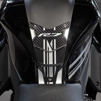 Aufkleber 3D Motorrad Kompatibel Mit Yamaha R7 2021-2024 Black Tank-Schutzfolie