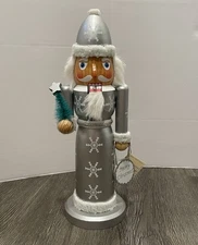 Nutcracker Silver Snowflake Santa 2007 Limited Edition 14” Holiday Decor