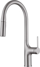 Brushed Nickel Kitchen Faucet with Dual-Function Sprayer - Lead-Free DOE Certi