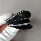 1/6 Military cap leather hat Prop Male soldier Model Fit 12'' Action Figure Doll