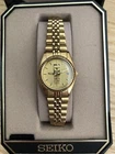 Seiko 7N83-0041 Gold Tone Dress Watch With Commerative Dial