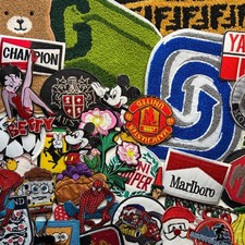 Lot of 20 Random Patches Mixing Iron-On and Sew-On Appliques Big  Small