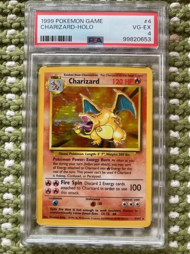1999 Charizard 004/102 Base Set Holo PSA 4 w/ good front