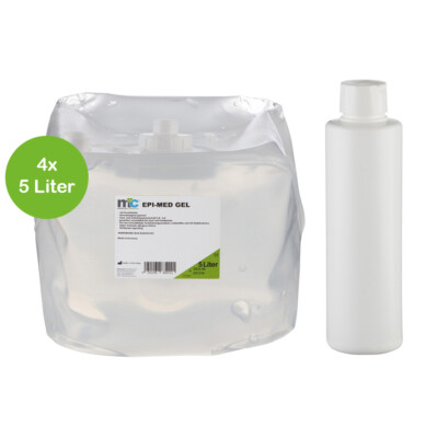 Epi-Med IPL Kontaktgel IPL-Gel Haarentfernung 4x 5 L Cubitainer + Leerflasche
