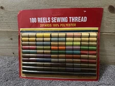 100 Reels Of Sewing Thread (20 Yards 100% Polyester)